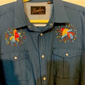 1 Howler Brothers LS “Rooster” Shirt- NTNew